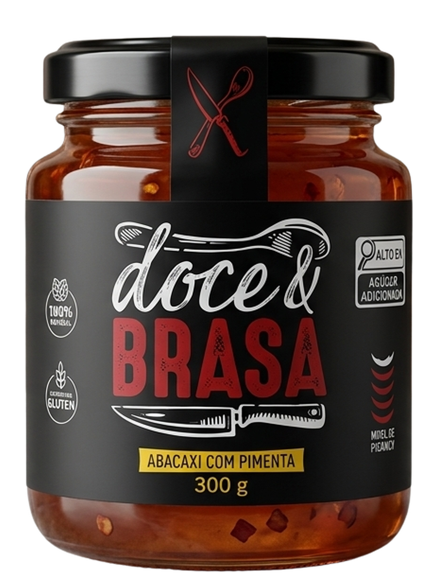 Pote de geleia artesanal de Abacaxi com Pimenta 300 g